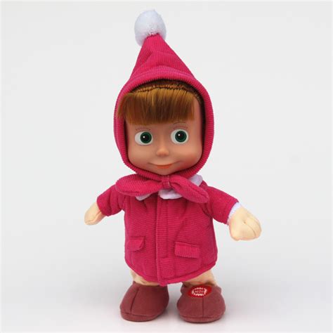 Masha Doll Cartoon Martha Marsha Plush Stuffed Soft Toys PP Cotton Masha Doll Singing Russian ...