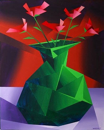 Abstract Cubism - Flower Vase Prism - Acrylic Painting | Color Therapy ...