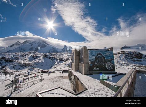 MATTERHORN GLACIER PARADISE, SWITZERLAND - OCTOBER 27, 2015: Winter ...