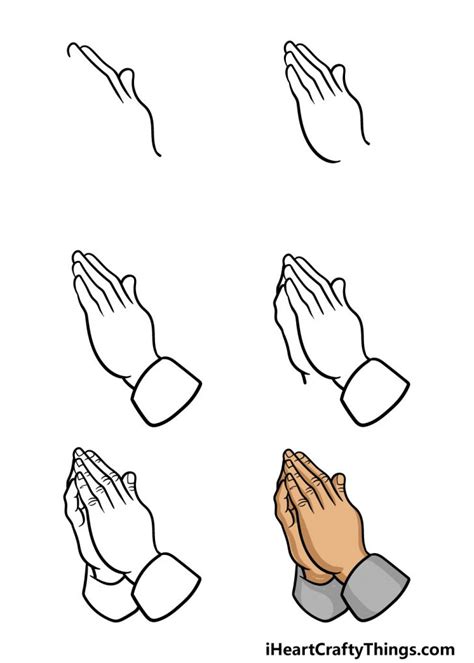 Praying Hands Line Drawing