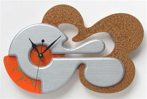 Unique Contemporary Modern Art Wall Clock - designed to be hanged in 4 ...