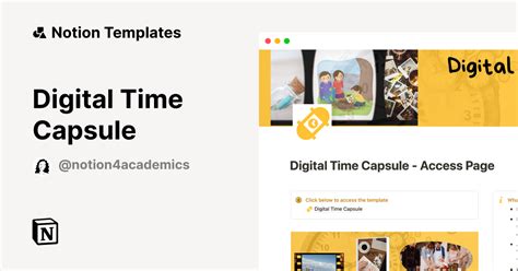 Digital Time Capsule Template by Tona | Notion Marketplace