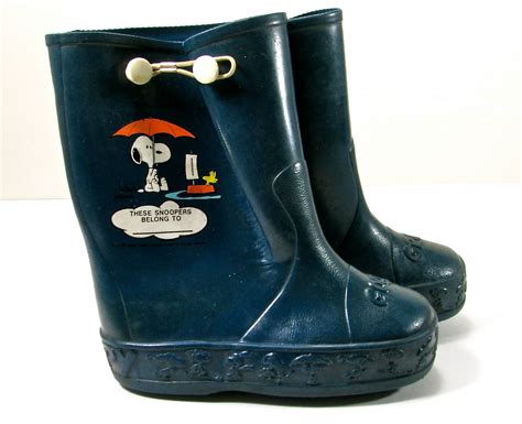 Vintage Snoopy Rubber Rain Boots