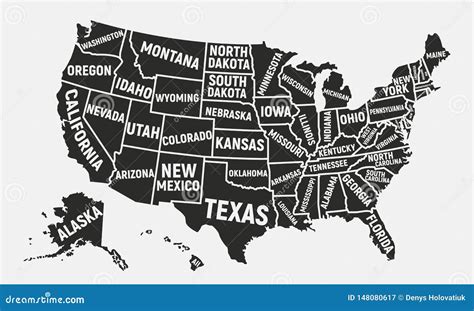 Map Of Us With Names