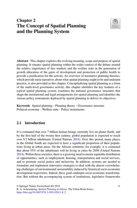 (PDF) The Concept of Spatial Planning and the Planning System [ In the ...