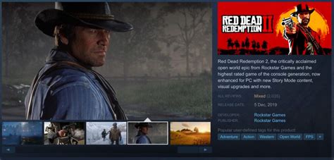 Rockstar's Terrible PC-Mod Nukes Red Dead Redemption 2 Steam Launch