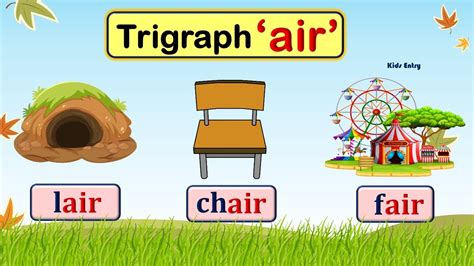 AIR Trigraph | AIR Sound Words | 3 Letter Consonant Blends air | air ...