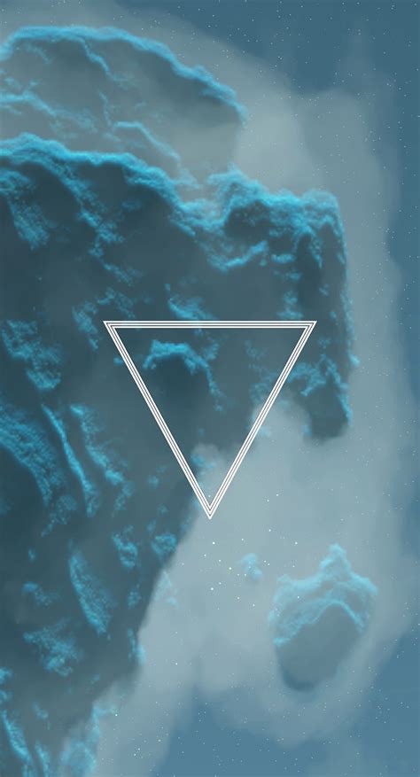 Blula Triangle, "triangle" "blue" "nebula" "abstract" "minimalist" "2d ...