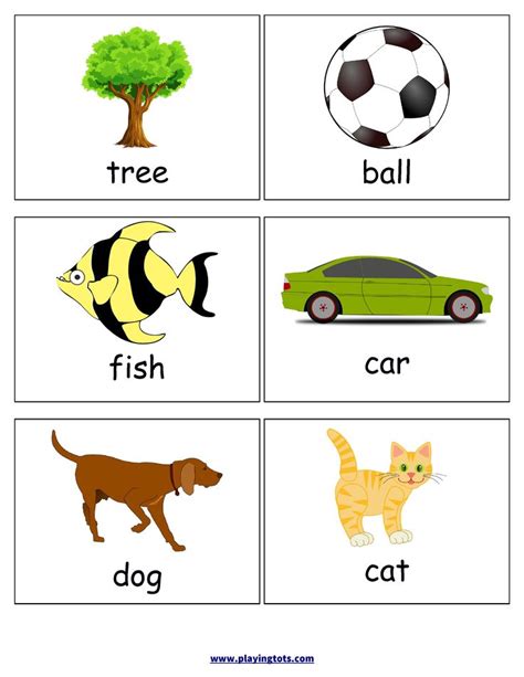 First words flash cards for your toddler keywords: picture,cards | Flash cards free, Baby flash ...