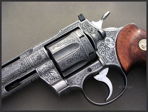 Hand Engraved Colt Python .357 Magnum Revolver