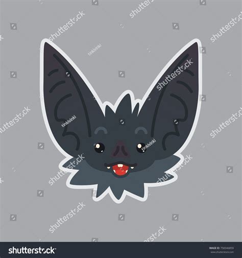 Bat Sticker Emoji Vector Illustration Cute Stock Vector (Royalty Free ...