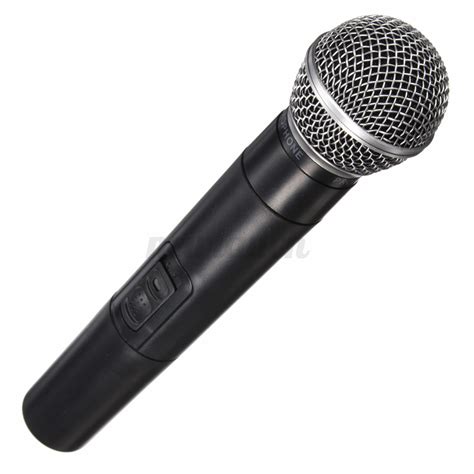 Professional Dual VHF Wireless Cordless Handheld Microphone Mic System ...