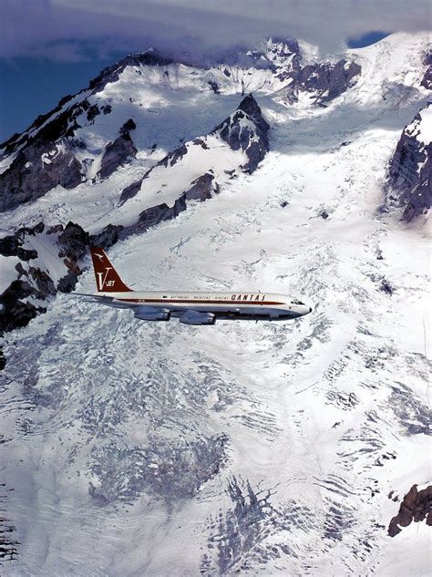 Qantas Boeing 707-138B VH-EBA "City of Melbourne" in a promotional ...