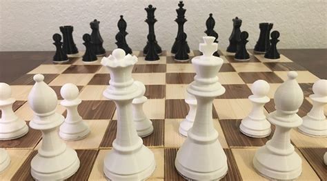 3D Printed Chess Set With Full Sized And Weighted Pieces – Props And Armor