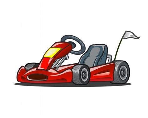 Carro de corrida de kart | Vetor Premium | Go kart, Kart racing, Cartoon