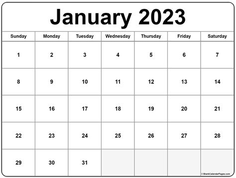 january 2023 calendar free printable calendar - january 2023 monday ...