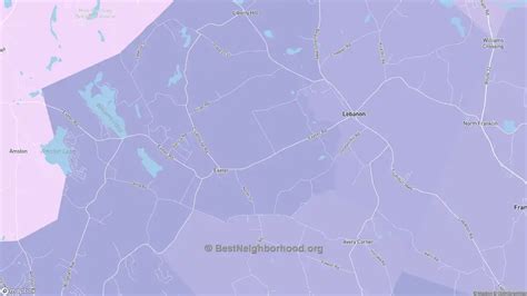 Lebanon, CT Political Map – Democrat & Republican Areas in Lebanon ...