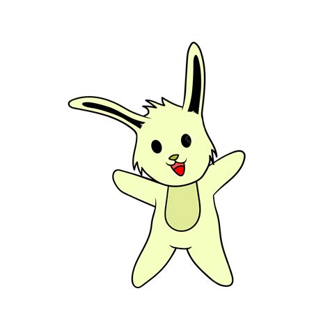 Bunny Happy Vector Hd PNG Images, Bunny Happiness Vector Illustration ...
