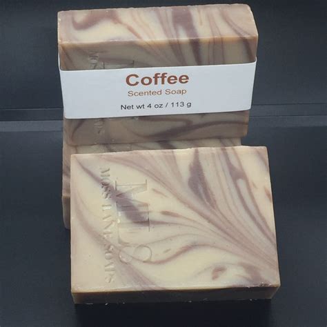 Coffee Scented Cold Process Soap with Shea Butter, 4 oz / 113 g bar