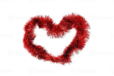 Christmas lights in the shape of heart on whitebackground 17461422 ...