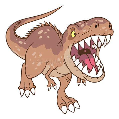 Brown Tyrannosaurus Head Mascot Stock Vector - Illustration of jurassic, angry: 152077475