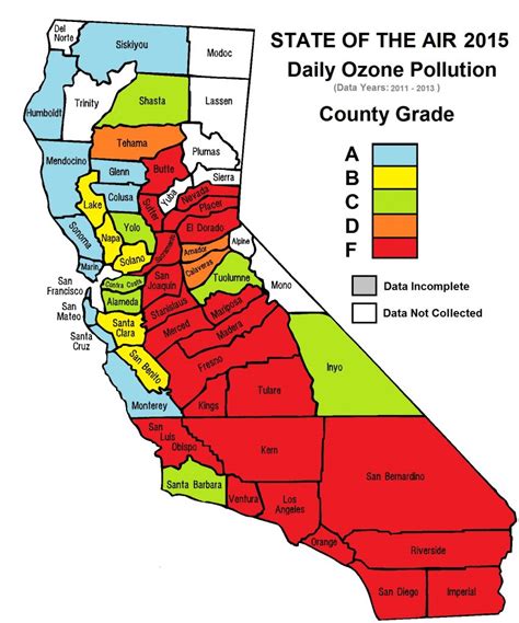 Current California Air Quality Map – Map Of Usa District - Air Quality Map For California ...