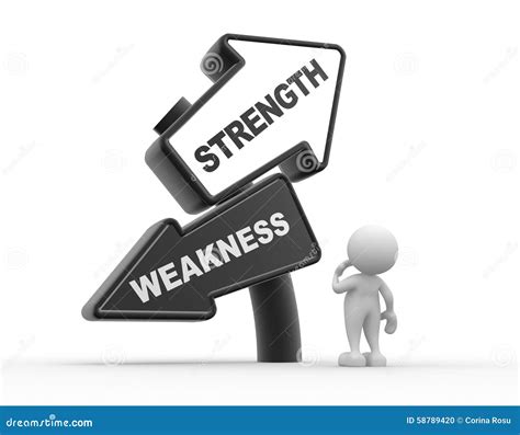 Strength Or Weakness Stock Illustration - Image: 58789420