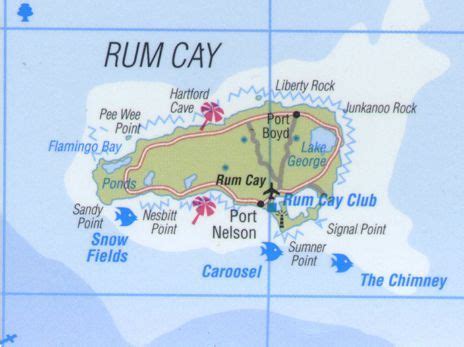 Map of Rum Cay, Bahamas | Rum cay, Bahamas, Rum