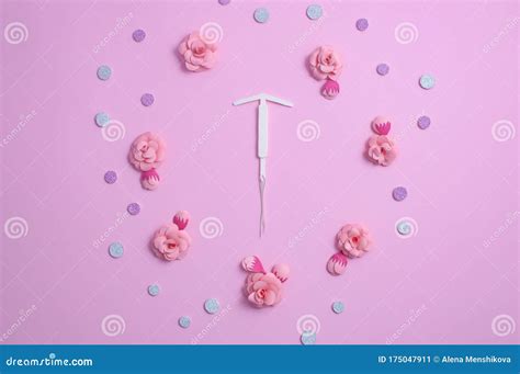 Concept Hormonal Contraception - Pills and IUD. Paper Flower Stock Image - Image of ...