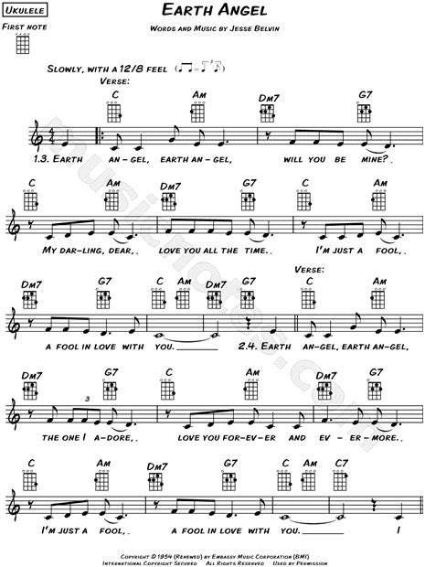 The Penguins "Earth Angel" Sheet Music (Leadsheet) in C Major - Download & Print - SKU: MN0128347