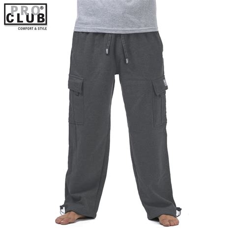 Pro Club - Pro Club Men's Heavyweight Fleece Cargo Sweatpants Charcoal(Dark Gray) 5X-Large ...