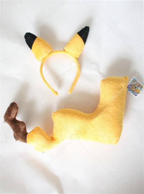 Pikachu Cosplay Ears Tail Set - Cosplay Shop