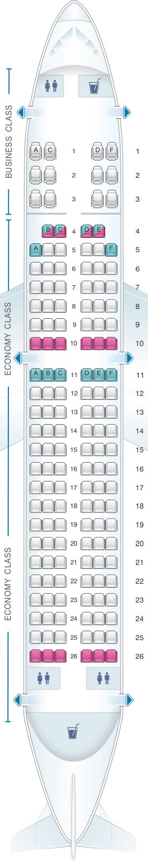 Seat Map Air India Airbus A320 Twin Classic | SeatMaestro