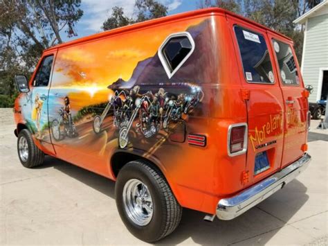 1976 Chevy G10 Van,CUSTOM ONE OF A KIND DAVID MANN CHOPPER INSPIRED ART ...