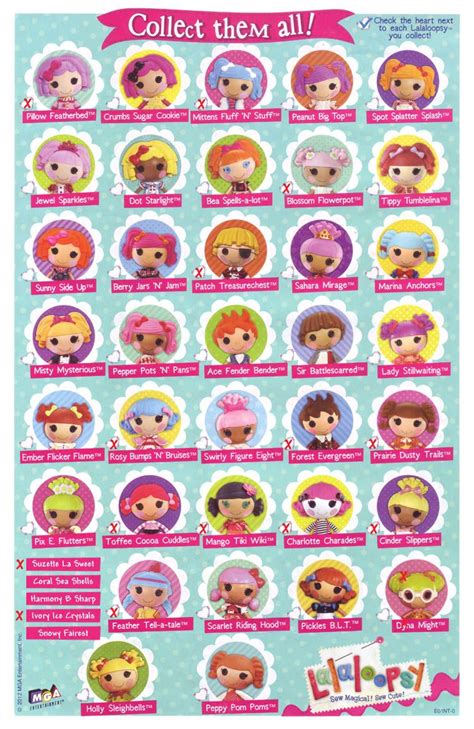 Checklist lalaloopsy | Lalaloopsy dolls, Lalaloopsy, Lalaloopsy party