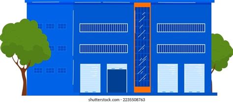 Warehouse Building Design Vector Illustration Outdoors Stock Vector ...