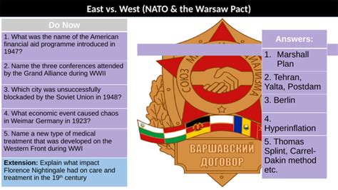 NATO Warsaw Pact | Teaching Resources