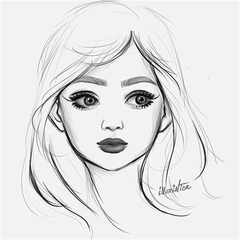 Art Sketchbook Easy Face | Girl drawing sketches, Pencil drawings of girls, Art drawings ...