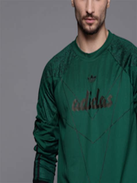 Buy ADIDAS Originals Men Green LS Printed Football Sustainable Jersey ...