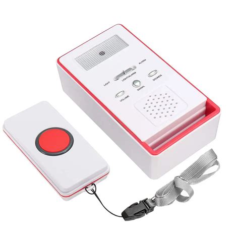 Red Wireless Emergency Dialer Alarm System Panic Button Elderly ...