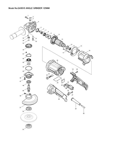 Makita Angle Grinder Parts Name | Reviewmotors.co