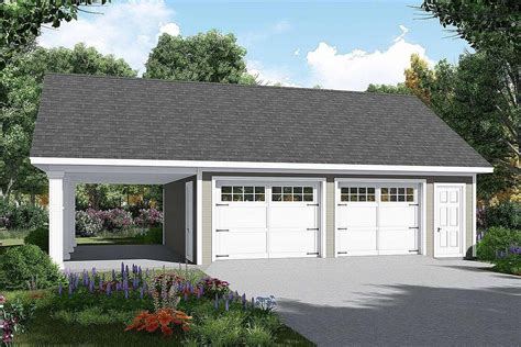 Detached Garage Plan with Carport - 51185MM | Architectural Designs ...