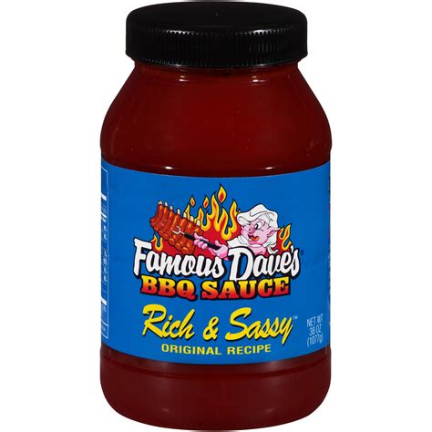 Famous Dave's Rich & Sassy Barbecue Sauce, 38 oz - Walmart.com - Walmart.com