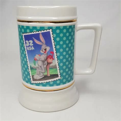 BUGS BUNNY LOONEY Tunes Warner Brothers USPS Stamp Collection Stein Vintage 1997 $11.99 - PicClick