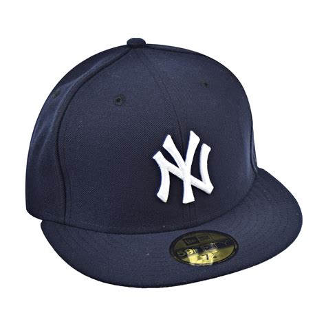 New Era New York Yankees 59Fifty Men's Fitted Hat Cap Navy Blue-White ...