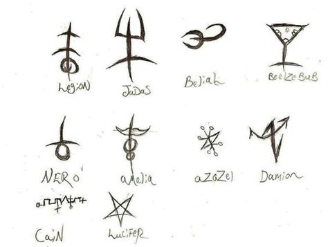 Image result for ancient symbols of demons | Demon symbols, Satanic tattoo symbols, Incubus tattoo