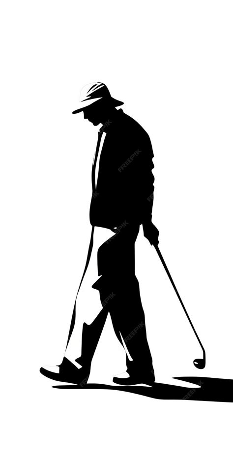 Premium Photo | Vector Golf Club Silhouette Minimalist Black And White ...