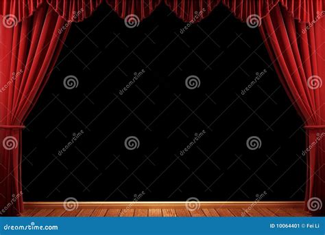 Red Velvet Theater Curtains Stock Image - Image: 10064401