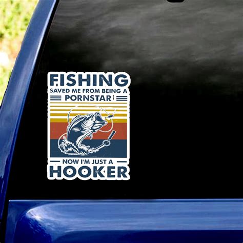 Funny Fishing Sticker, Decal - Plangraphics