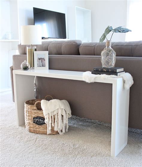 Blog - Saffron Avenue | Diy sofa table, Console table behind sofa, Sofa ...